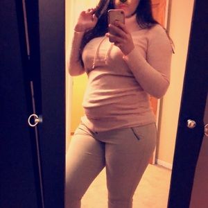 Pink maternity sweater